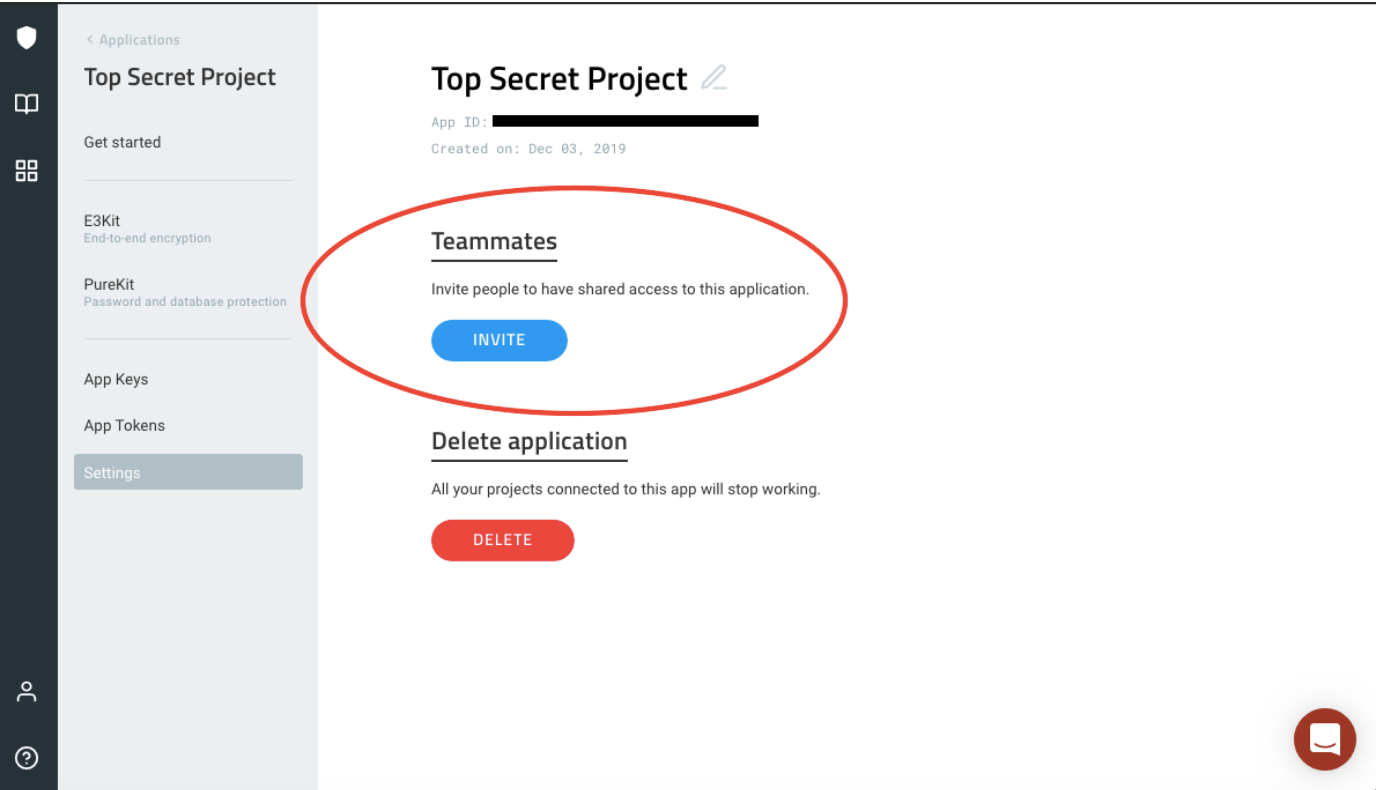 invite teammates, share access